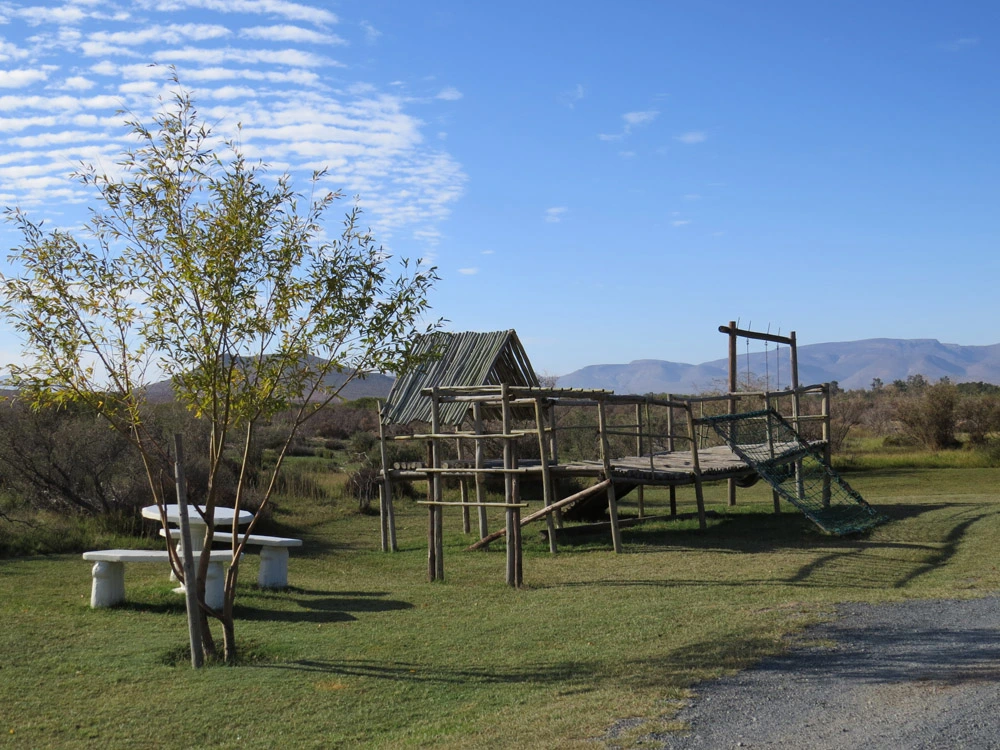 A playground at one of the top camping sites on the west coast in South Africa: Klipkrans.