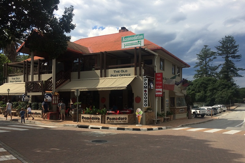 The 2-storey old post office building with restaurant down stairs and accommodation upstairs, the Wilderness accommodation with a rich history