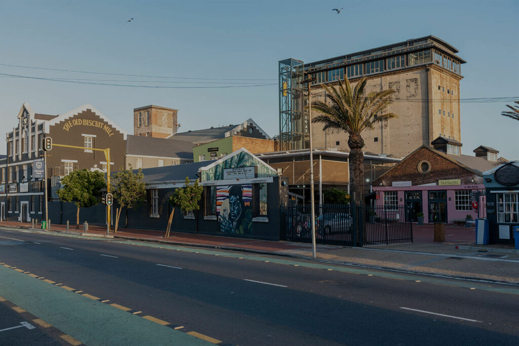 A historic mill building, located behind the restaurant, just one example of a breakfast Cape Town has to offer